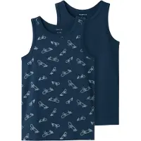 Name it - Kid's Tank Top Titan Skater 2-Packs - Top Gr 158/164 blau