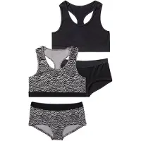 LASCANA Set: Bustier in schwarz / grau | Gr.: 170/176