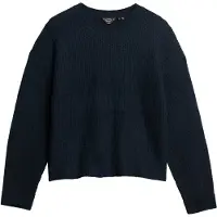 Superdry für Damen. W6110579A Gebürsteter Pullover schwarz (L), Lässig, Acryl