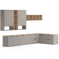 Vicco Wohnwand Wido Greige 9 Teile, Model 57464