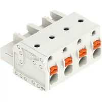 Wago 2721-204/026-000 1-Leiter-Federleiste,Drücker,Push-in CAGE CLAMP,lichtgrau 2721204026000 - 50 Stück