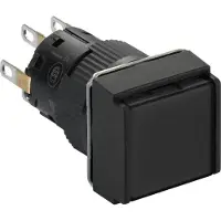 Schneider Electric XB6ECA22P Drucktaster, schwarz Ø 16, flach, o. Rastung, 1OC - 5 Stück