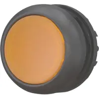Eaton 167430 Leuchtdrucktaste, RMQ-Titan, flach, tastend, orange, unbeschriftet, Frontring Schwarz M22S-DL-A - 10 Stück