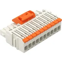 Wago 2734-1110/328-000 1-Leiter-Federleiste,Hebel,Push-in CAGE CLAMP,lichtgrau 27341110328000 - 50 Stück