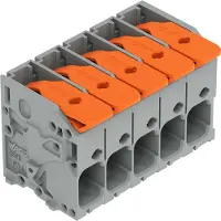 Wago 2606-1105/010-000 Leiterplattenklemme,Hebel,6 mm2,grau 26061105010000 - 50 Stück