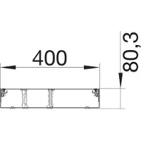 Hager BKGD400801 Unterteil für Bodenkanal geschlossen BKGD 400x80 mit Länge von 2m - 2 Meter