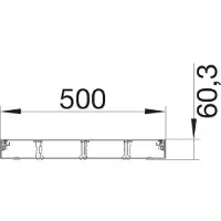 Hager BKGD500601 Unterteil für Bodenkanal geschlossen BKGD 500x60 mit Länge von 2m - 2 Meter