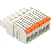 Wago 2734-1106/327-000 1-Leiter-Federleiste,Hebel,Push-in CAGE CLAMP,lichtgrau 27341106327000 - 100 Stück