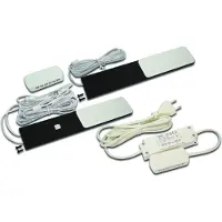 Hera LED-Unterschranklampe S-Pad F 2er-Set schwarz 4.000 K Dimmer
