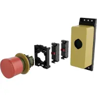 Eaton EP-401514 NOT-HALT-/NOT-AUS-Taste, RMQ-Titan, Pilzform, 30 mm, 1 Ö, Sichtverpackung zum Aufhängen M22-PV30-2FK01-FIY1-BVP EP401514
