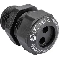 Kaiser EX1540.20.2.050 Kabelverschr. Progress Kst. GFK M20x1.5, Schwarz Exe II Multi Kabel 2x Ø3.5-5.0mm EX1540202050 - 50 Stück
