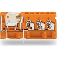 Wago 742-158 Anreihbare 3-Leiter-Leiterplattenklemme,mit Trennmesser,2,5 mm2,orange 742158 - 100 Stück