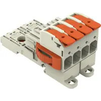 Wago 832-1104/037-000/306-000 1-Leiter-Federleiste,Hebel,Push-in CAGE CLAMP,lichtgrau 8321104037000306000 - 5 Stück