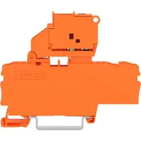 Wago 2202-1712/1000-867 3-Leiter-Sicherungsklemme,mit schwenkbarem Sicherungshalter,mit Abschlussplatte,orange 220217121000867 - 50 Stück