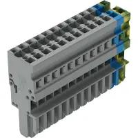 Wago 769-113/000-038 1-Leiter-Federleiste,CAGE CLAMP,4 mm2,grün-gelb/blau/grau 769113000038 - 10 Stück