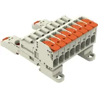Wago 831-1208/306-000 1-Leiter-Stiftleiste,Hebel,Push-in CAGE CLAMP,lichtgrau 8311208306000 - 6 Stück