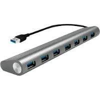 Logilink UA0308, USB 3.2 Gen 1 (3.1 Gen 1) Type-A, USB 3.2 Gen 1 (3.1 Gen 1) Type-A, 5000 Mbit/s, Grau, Aluminium, CE, RoHS