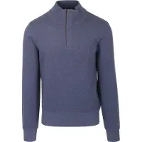 Gant für Herren. 2068028 Sacker Rib Sweatshirt mit halbem Reißverschluss blau (4XL), Lässig, Baumwolle