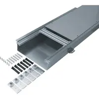 Hager BKW300060 Bodenkanal estrichbündig mit Wanne aus Stahlblech BKW 300x(60-100)mm - 2 Meter