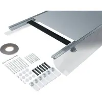 Hager BKFD600065 Bodenkanal estrichbündig mit Folie/Dichtmöglichkeit Stahl BKFD 600x(65-110)mm - 2 Meter