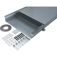Hager BKWD600080 Bodenkanal estrichbündig mit Wanne/Dichtmöglichkeit Stahl BKWD 600x(80-120)mm - 2 Meter