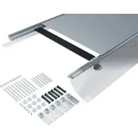 Hager BKF600105 Bodenkanal estrichbündig mit Folie Stahlblech BKF 600x(105-150)mm - 2 Meter