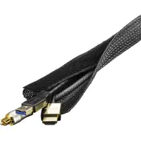 Deltaco LDR16, Kabelmuffe, Tisch/Wand, Nylon, Schwarz