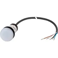 Eaton 197574 Leuchtmelder, flach, Kabel (schwarz) mit offenem Ende, 5-polig, 1 m, rot/grün/blau/gelb/weiß, 24 V DC C22-L-RGBYW-24-P72