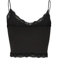 ONLY T-Shirt "T-Shirt ONLVICKY LACE SEAMLESS CROPPED TOP 1er Pack", Damen, Gr. L-XL, schwarz, Obermaterial: 92% Polyamid PA. 8% Elasthan EL., Shirts T-Shirt