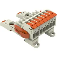 Wago 831-1107/038-000/306-000 1-Leiter-Federleiste,Hebel,Push-in CAGE CLAMP,lichtgrau 8311107038000306000 - 6 Stück