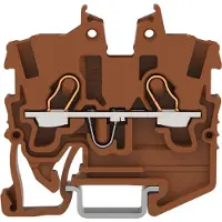 Wago 2050-1201/000-014 2-Leiter-Mini-Durchgangsklemme,mit Betätigungsöffnung,1 mm2,braun 20501201000014 - 100 Stück