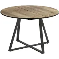 Vicco Esstisch Loyd Eiche rustikal/Schwarz 120-160 x 120 cm ausziehbar, Model 56517