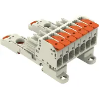 Wago 831-1107/306-000 1-Leiter-Federleiste,Hebel,Push-in CAGE CLAMP,lichtgrau 8311107306000 - 6 Stück