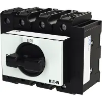 Eaton EP-400937 P3 EIN-AUS-Schalter, 80 A, Verteilereinbau, 4-polig, Form IVS, schwarz, kurzer Knebelgriff, HI11 P3-80/IVS/N/HI11 EP400937