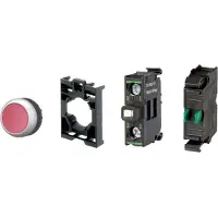 Eaton 132605 Leuchtdrucktaste, RMQ-Titan, flach, tastend, 1 S, rot, Sichtverpackung zum Aufhängen M22-DL-R-K10LED230-BVP