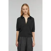 Semicouture für Damen. Y5WD27 Polo Giulia schwarz (L), Lässig, Cachemir, Langarm
