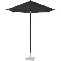 Vonroc Premium-Sonnenschirm Torbole Ø200cm – Robuster Sonnenschirm – UV-beständig – Anthrazit/Schwarz – Inklusive Schutzhülle