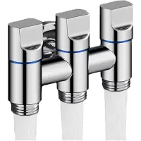 INF Dreifaches Auslassventil – galvanisierter Edelstahl Silber
