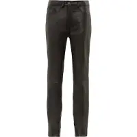 RICANO 5-Pocket-Hose "Lederhose 9809", Damen, Gr. XXL, Länge 34, schwarz, Obermaterial: 100% Ziegennappaleder GONA., schmal, Hosen 5-Pocket-Hose, Handgefertigt aus echtem Leder