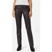 RICANO 5-Pocket-Hose "Lederhose Triston-B", Damen, Gr. XS, Länge 34, braun, Obermaterial: 100% Lammnappaleder LANA., schmal, Hosen 5-Pocket-Hose, Handgefertigt aus echtem Leder