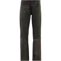 RICANO Lederhose "Lederhose Low Cut 2", Damen, Gr. L, Länge 34, schwarz, Obermaterial: 100% Lammnappaleder LANA., loose fit, Hosen Lederhose, Handgefertigt aus echtem Leder