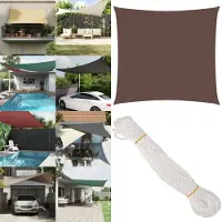 The Living Store Sonnensegel Oxford-Gewebe Quadratisch 2,5x2,5 m Braun