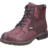 Rieker Damenschuhe Schnürstiefel Rot Freizeit
