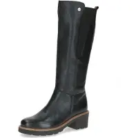 Caprice Damen Stiefel Langschaft mit Warmfutter und edles Echtleder 9-26651-45, Größe:37 EU, Farbe:Schwarz