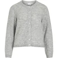 Vila Strickjacke "VILORY O-NECK L/S KNIT CARDIGAN-NOOS" Materialmix, regular fit