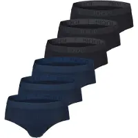 JOOP! Slip JOOP "Slip Everyday 6er Pack", Herren, Gr. XL, bunt (schwarz, blau), Obermaterial: 95% Baumwolle CO. 5% Elasthan EL., Unterhosen Slip