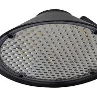 LINDBY LED-Wandlampe Capelo, schwarz, Metall, Sensor, Ø20cm