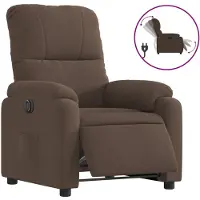 vidaXL Relaxsessel Elektrisch Braun Mikrofasergewebe