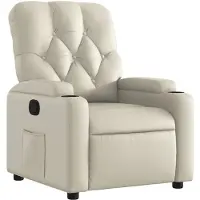 vidaXL Relaxsessel Creme Kunstleder