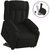 vidaXL Relaxsessel mit Aufstehhilfe Schwarz Stoff